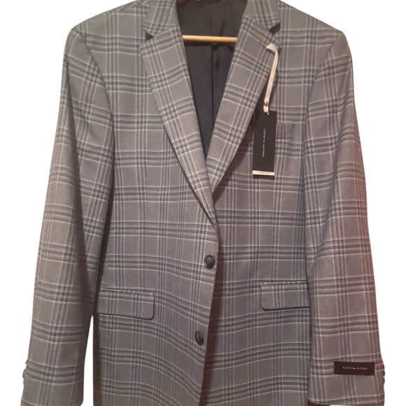 Tommy Hilfiger Charcoal Plaid Blazer